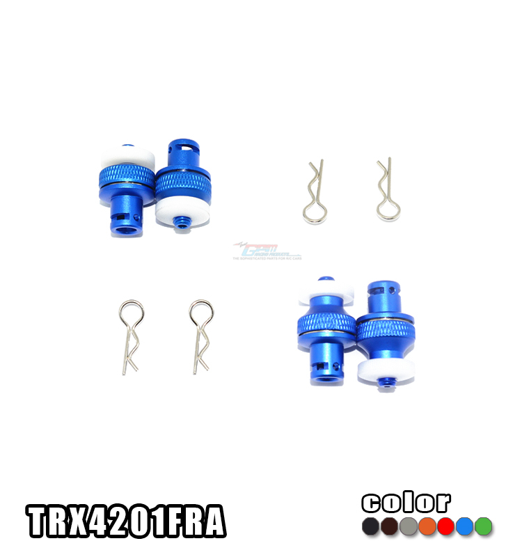 TRAXXAS TRX-4 82066-4 ALLOY FRONT & REAR MAGNETIC BODY MOUNT FOR TACTICAL UNIT BODY -SET TRX4201FRA